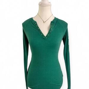 L.e.i. Y2K Vintage Fitted Sequin Detail Long Sleeve Detail On The Sleeve Size M